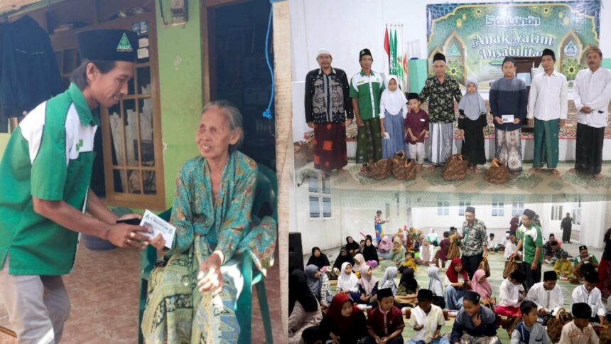 Lembaga Ansor Peduli, Pimpinan Ranting GP Ansor Sekapuk kembali menghelat santunan yang secara rutin digelar setiap bulan suci Ramadan tiba. Foto: dok PR GP Ansor Sekapuk/NUGres