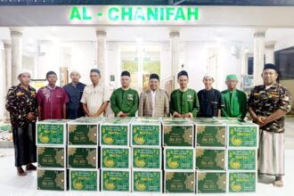 Semarak Ramadan, sebanyak 41 paket bingkisan untuk yatim piatu, janda dan dhuafa, berhasil dihimpun dari gerak bersama antara PRNU Patra Raya Cerme dengan Takmir Masjid Al Chanifah Perum Patra Raya melalui program S3. Foto: dok MWCNU Cerme/NUGres