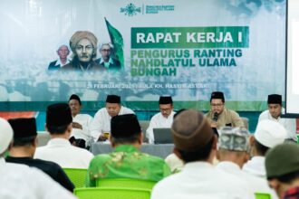 Pengurus Ranting Nahdlatul Ulama (PRNU) Bungah, menggelar Rapat Kerja I. Foto: dok PRNU Bungah/NUGres