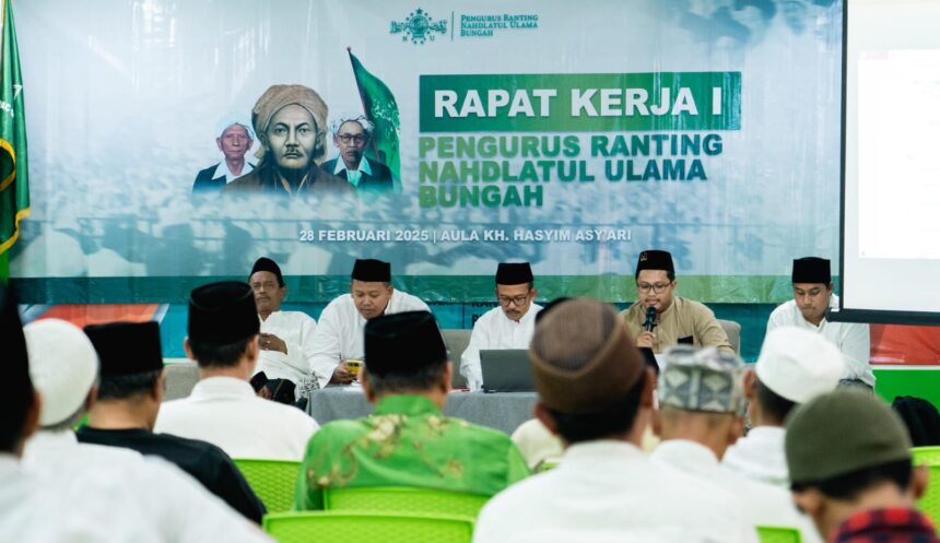 Pengurus Ranting Nahdlatul Ulama (PRNU) Bungah, menggelar Rapat Kerja I. Foto: dok PRNU Bungah/NUGres